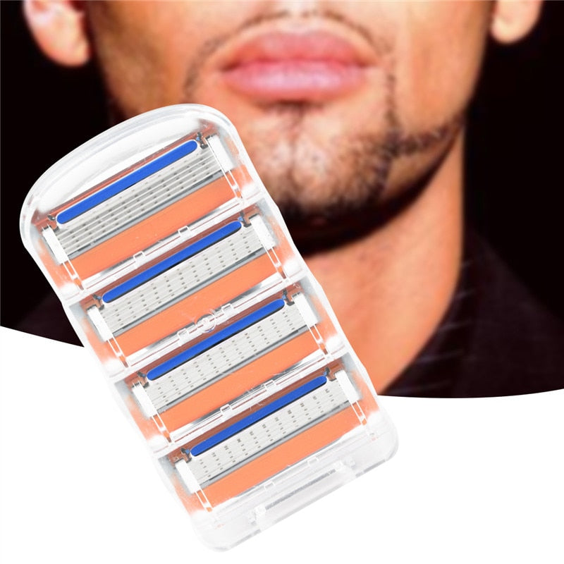 2018 NEW 4pcs/lot 5 Layer Blades Shaving Razor Blades for Men Gilet Power Shaver Blades Beauty Proglide Shaving Blades