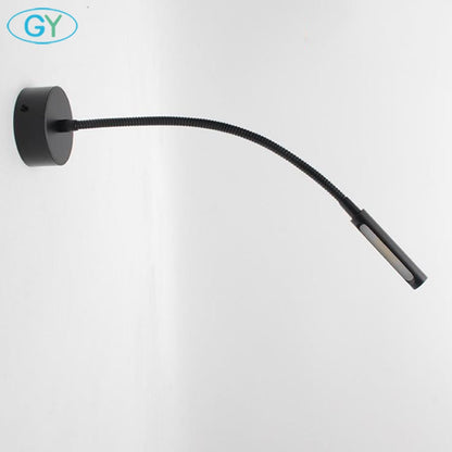 2018 New 3W LED Hoses Wall Lamp Flexible Home Hotel Bedside Reading Wall Light 3000K 4000K 6000K picture lamps with switch