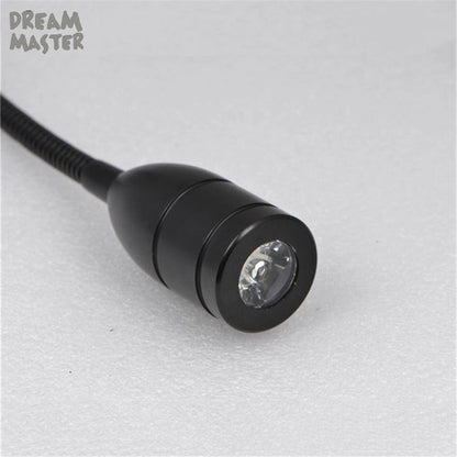 2018 New Black LED bedside reading light 3W LED wall lamp sconce modern led wall lamp flexible bed room lighting luz muro