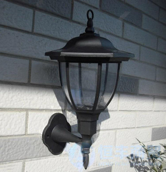 2018 New Outdoor 4 LED Solar wall light lamp 100 % solar power Palace design solar garden light