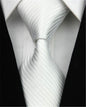 2018 New Wide Silk Ties for Men Striped Solid 10cm Men's Neckties Business Red Wedding Suit Neck Tie Black White Blue Gravatas