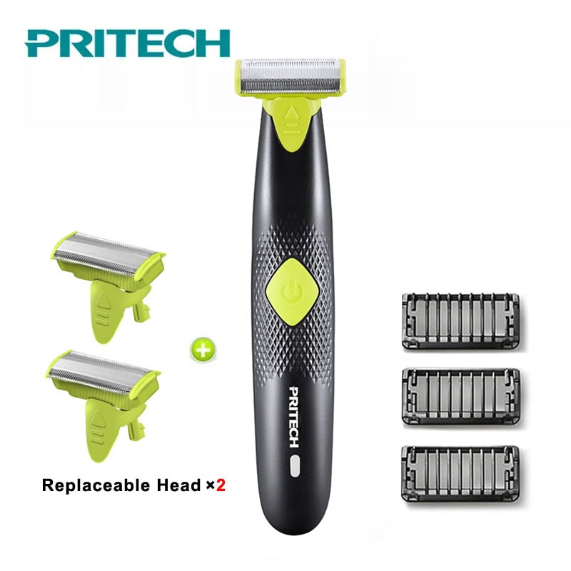 2018 PRITECH One Blade Electric Shavers For Men Face Body Underarm Hair Remover Shaving Machine Beard Trimmer Portable Razors