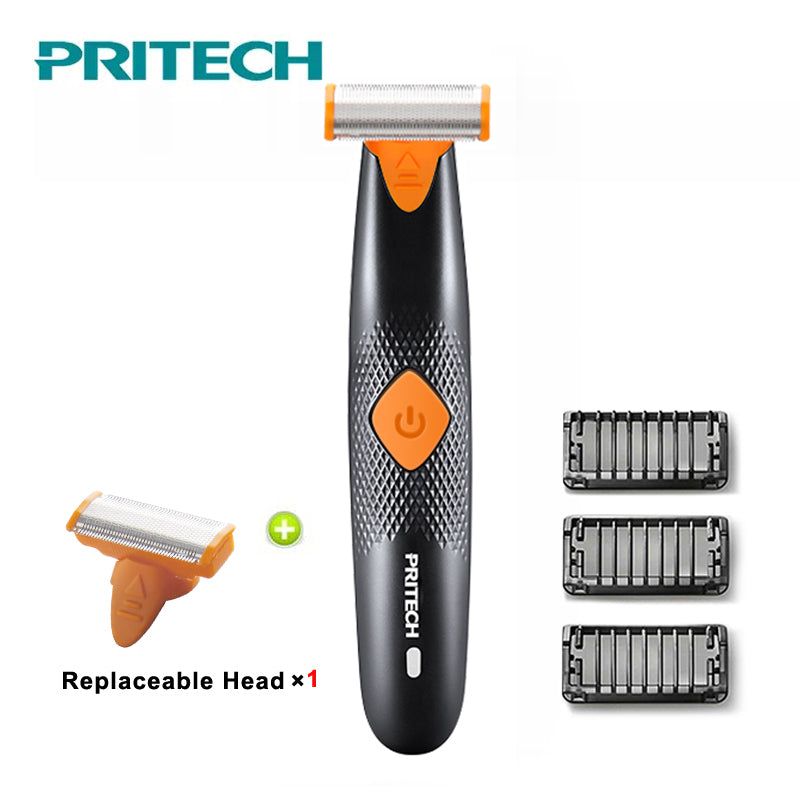 2018 PRITECH One Blade Electric Shavers For Men Face Body Underarm Hair Remover Shaving Machine Beard Trimmer Portable Razors