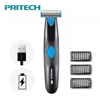 2018 PRITECH One Blade Electric Shavers For Men Face Body Underarm Hair Remover Shaving Machine Beard Trimmer Portable Razors