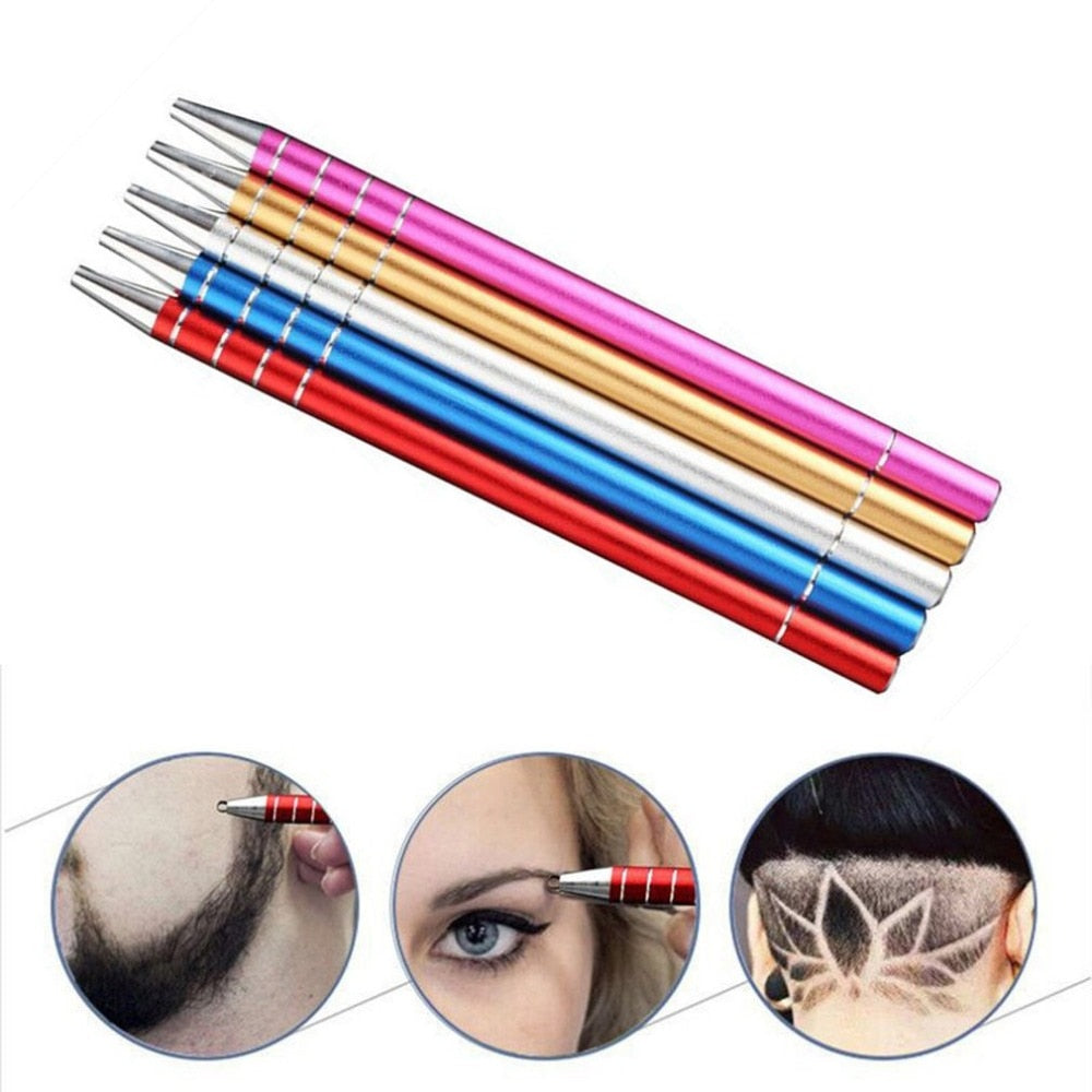 2018 Professional Salon Hair Trimmer Hair Engraving Pen Hair Styling Tool Stainless Steel Shavings Razor Eyebrows Tweezers Set