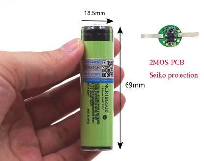 2018 Protected Original 18650 NCR18650B 3400mAh Rechargeable Li-lon battery with PCB 3.7V For Flashlight