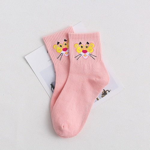 2018 Spring Summer  High Quality Cute Funny Harajuku Cartoon Women Socks Animals Pattern Casual Cotton Short Socks for female