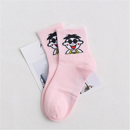 2018 Spring Summer  High Quality Cute Funny Harajuku Cartoon Women Socks Animals Pattern Casual Cotton Short Socks for female