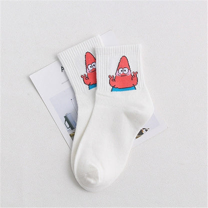 2018 Spring Summer  High Quality Cute Funny Harajuku Cartoon Women Socks Animals Pattern Casual Cotton Short Socks for female