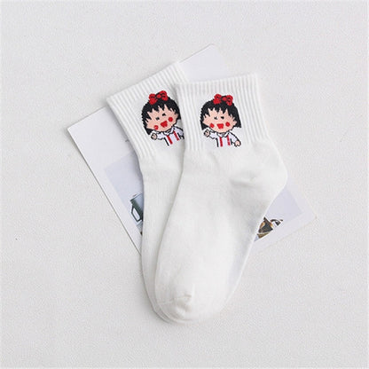 2018 Spring Summer  High Quality Cute Funny Harajuku Cartoon Women Socks Animals Pattern Casual Cotton Short Socks for female