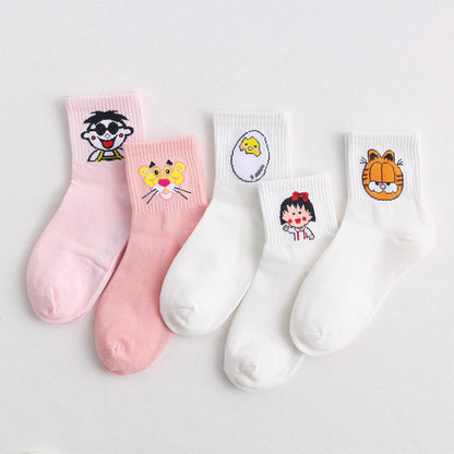 2018 Spring Summer  High Quality Cute Funny Harajuku Cartoon Women Socks Animals Pattern Casual Cotton Short Socks for female