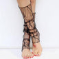 2018 Summer Women Lace Leg Warmers Thin Korean Style Ladies White Black Leg Lace Female Crochet Socks Fishnet Cuff Socks BAC109