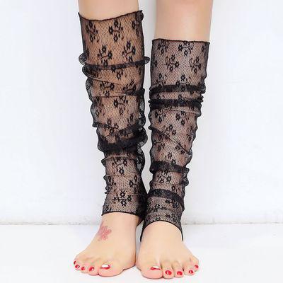 2018 Summer Women Lace Leg Warmers Thin Korean Style Ladies White Black Leg Lace Female Crochet Socks Fishnet Cuff Socks BAC109