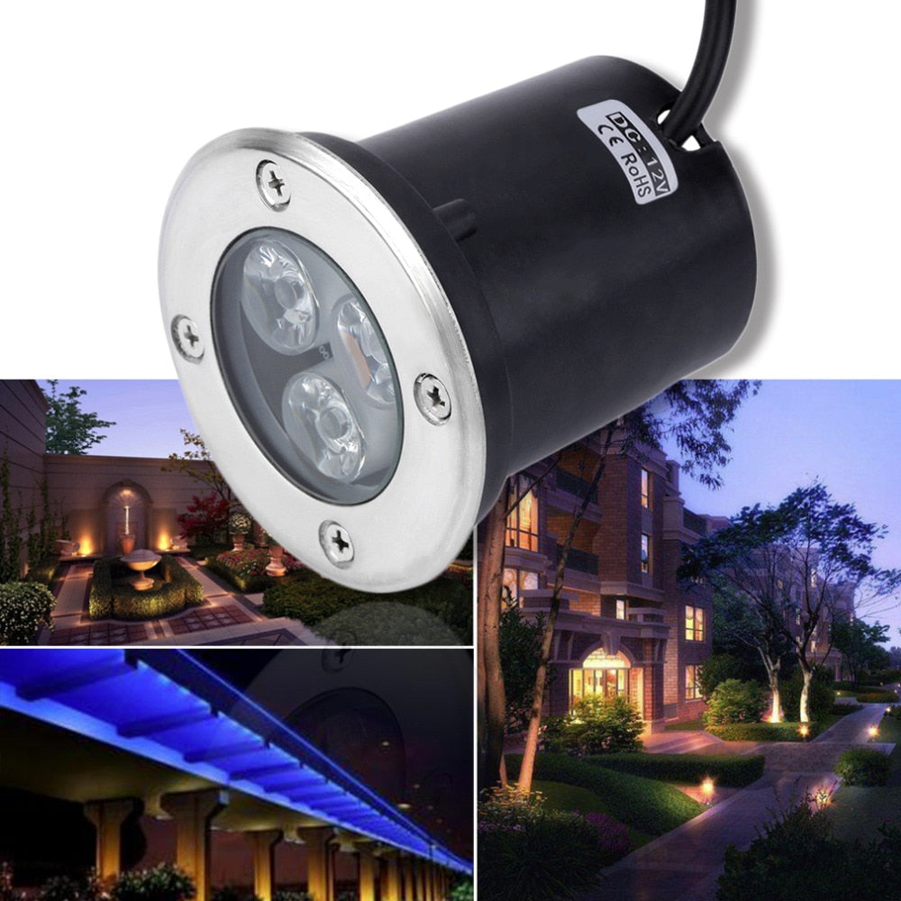 2018 Waterproof led light garden underground 1W - 5W IP67 Outdoor Buried Garden Path Spot Recessed Inground Lighting