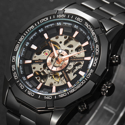 2018 Winner Luxury Sport Designer Gold Skeleton Mechanical Watch Men Alloy Male Clock Wristwatches Relogio Masculino