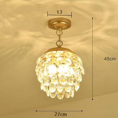 2018 crystal Light Suspension Luminaire Modern in Ceiling light Hall Entrance Door Hallway Bar Balcony Study Bedroom