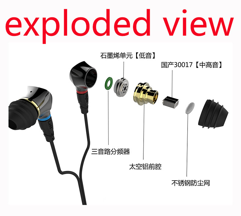 2018 new SENFER 4in1 HIFI Earphones Hybrid Drive Unit DIY earphones knowles balanced armature with MMCX cable se215 se535 se846