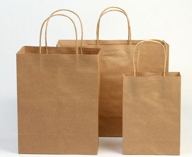 2018 new arrival Kraft shopping paper bags/ gift  bags/ grocery handle bags accept print logo