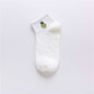 2018 new spring summer art fresh fruit boat socks white comfortable cotton socks