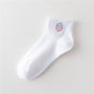 2018 new spring summer art fresh fruit boat socks white comfortable cotton socks