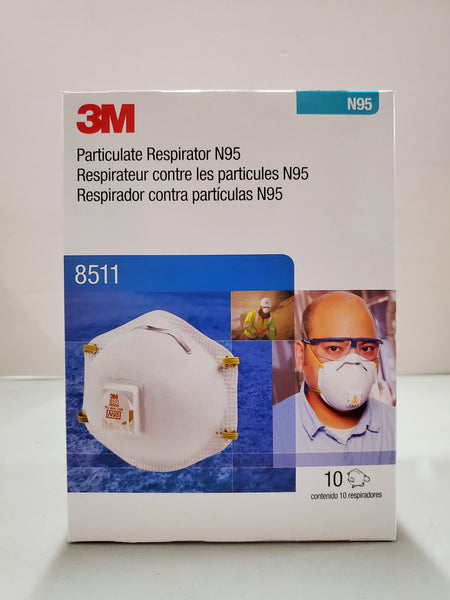 3M 8511 Dust Mask PM 2.5 Anti-fog Particulate Valved Respirator Anti influenza Breathing Valve Adult N95 Safety Dustproof Masks. CURBSIDE PICK UP AVAILABLE