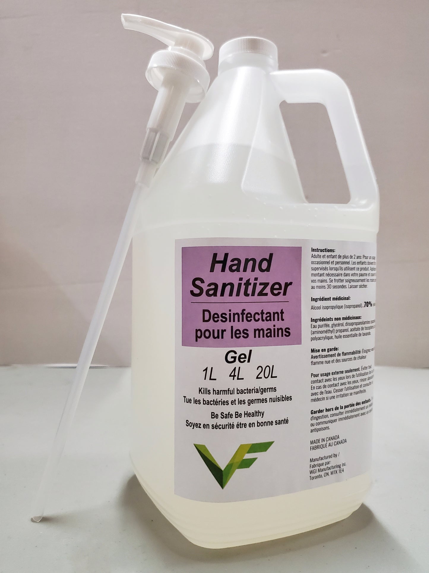 Hand Sanitizer VF 4litter or 1Litter 70% of Alcohol