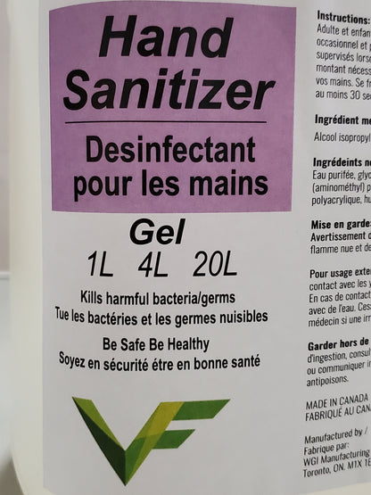 Hand Sanitizer VF 4litter or 1Litter 70% of Alcohol