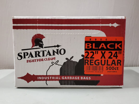 22 x 24 Black Regular Garbage Bags. CURBSIDE PICK UP AVAILABLE