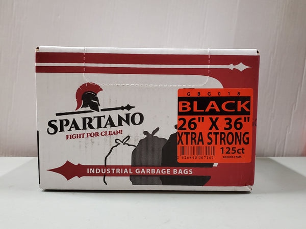 26 x 36 Black Extra-Strong Garbage Bags. CURBSIDE PICK UP AVAILABLE
