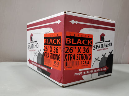 26 x 36 Black Extra-Strong Garbage Bags. CURBSIDE PICK UP AVAILABLE