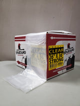 26 x 36 Clear Strong Garbage Bags 200/cs. CURBSIDE PICK UP AVAILABLE