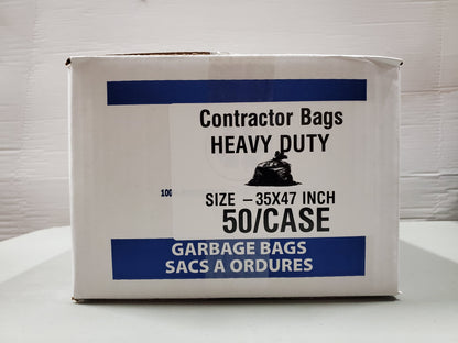 Construction  Garbage Bags 3MIL.  35 x 47 Contractor Bags 50/cs. CURBSIDE PICK UP AVAILABLE