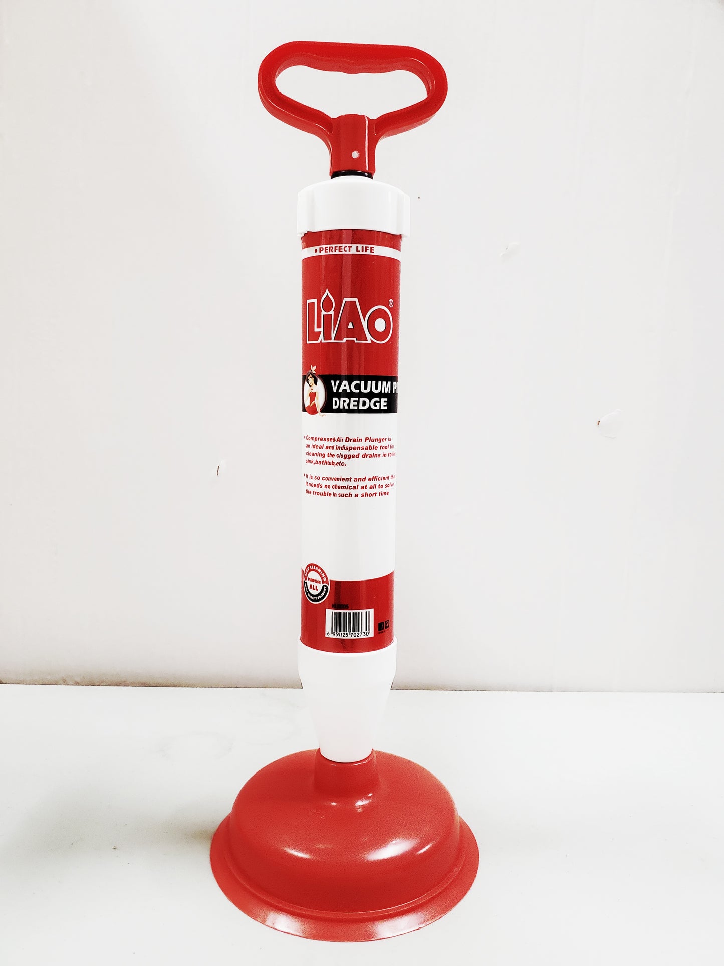 LIAO RED VACUUM DREDGE LIGHT WEIGHT AND DURABLE-BATHROOM PLUNGER CURBSIDE PICK UP AVAILABLE
