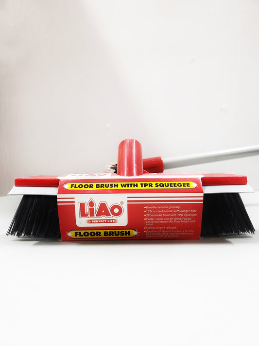 LIAO RED FLOOR BRUSH WITH TPR SQUEEGEE
