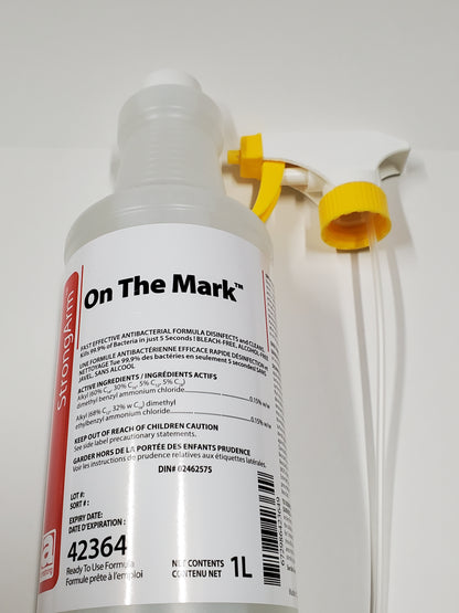 *ON THE MARK* FAST EFFECTIVE ANTIBACTERIAL FORMULA DISINFECTANT. KILL CORONA VIRUS IN 5 MINUTES.