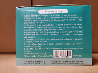 KN95 DISPOSABLE FOLDING MASK 20pcs/Box >95% FILTRATION- (Individually packed)/Store pick up available