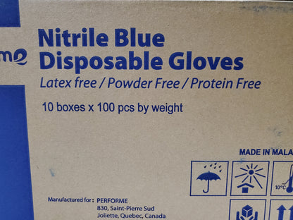 Nitrile Blue Medical Grade Disposable Glove Latex Free Powder Free Protein Free 100 Gloves/Box