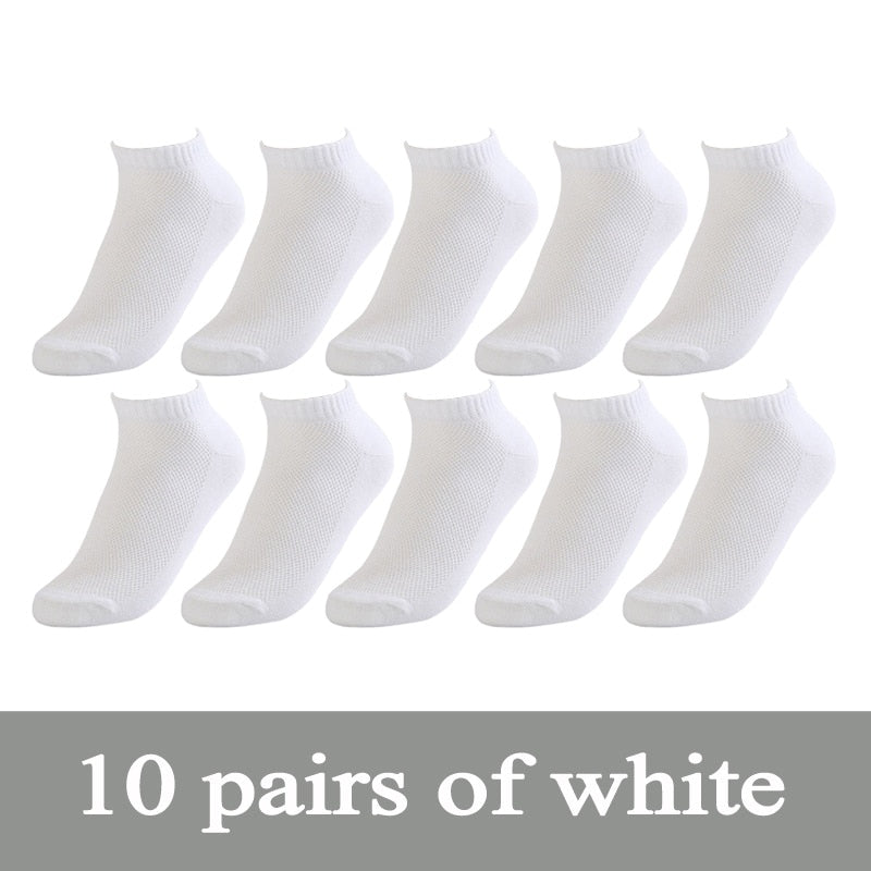 20Pcs=10Pair Solid Mesh Men's Socks Invisible Ankle Socks Men Summer Breathable Thin Boat Socks Size EUR 38-43 cheap price