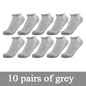 20Pcs=10Pair Solid Mesh Men's Socks Invisible Ankle Socks Men Summer Breathable Thin Boat Socks Size EUR 38-43 cheap price