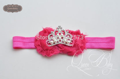 20pcs/lot Baby Crown  Headband   Shabby Flower Headband  Flowergirl Photo Prop