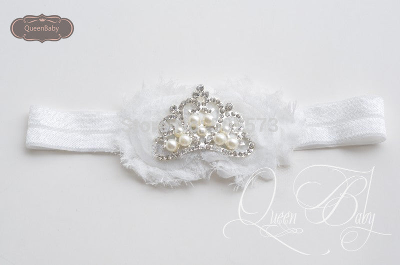 20pcs/lot Baby Crown  Headband   Shabby Flower Headband  Flowergirl Photo Prop