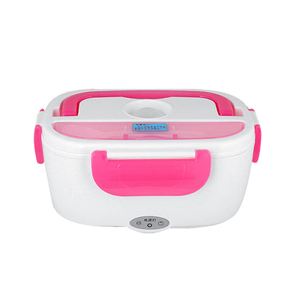 220V mini electric car insulation lunch box hot rice cooker multi-function European standard plug plastic box sealed tableware