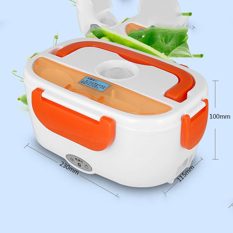 220V mini electric car insulation lunch box hot rice cooker multi-function European standard plug plastic box sealed tableware