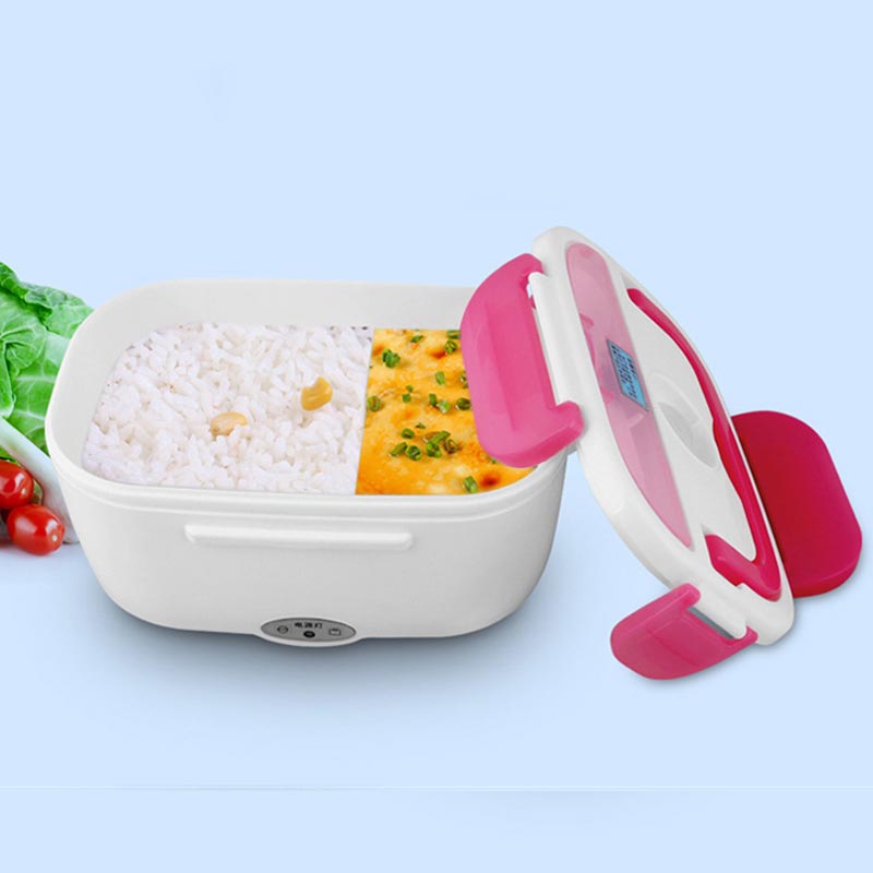 220V mini electric car insulation lunch box hot rice cooker multi-function European standard plug plastic box sealed tableware