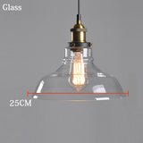 22cm 25cm 27cm Iron Lampshade E27 Retro Vintage Edison Shade Industrial Loft Wall Lamp Sconce Ceiling Light Lamp Holder