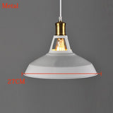 22cm 25cm 27cm Iron Lampshade E27 Retro Vintage Edison Shade Industrial Loft Wall Lamp Sconce Ceiling Light Lamp Holder