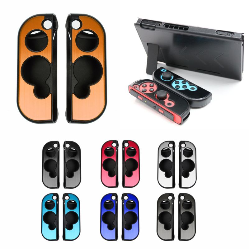 2Pcs Aluminum Hard Shell Protective Case Joypad Cover Anti-slip Skin For Nintendo Switch NS Console Joy-con