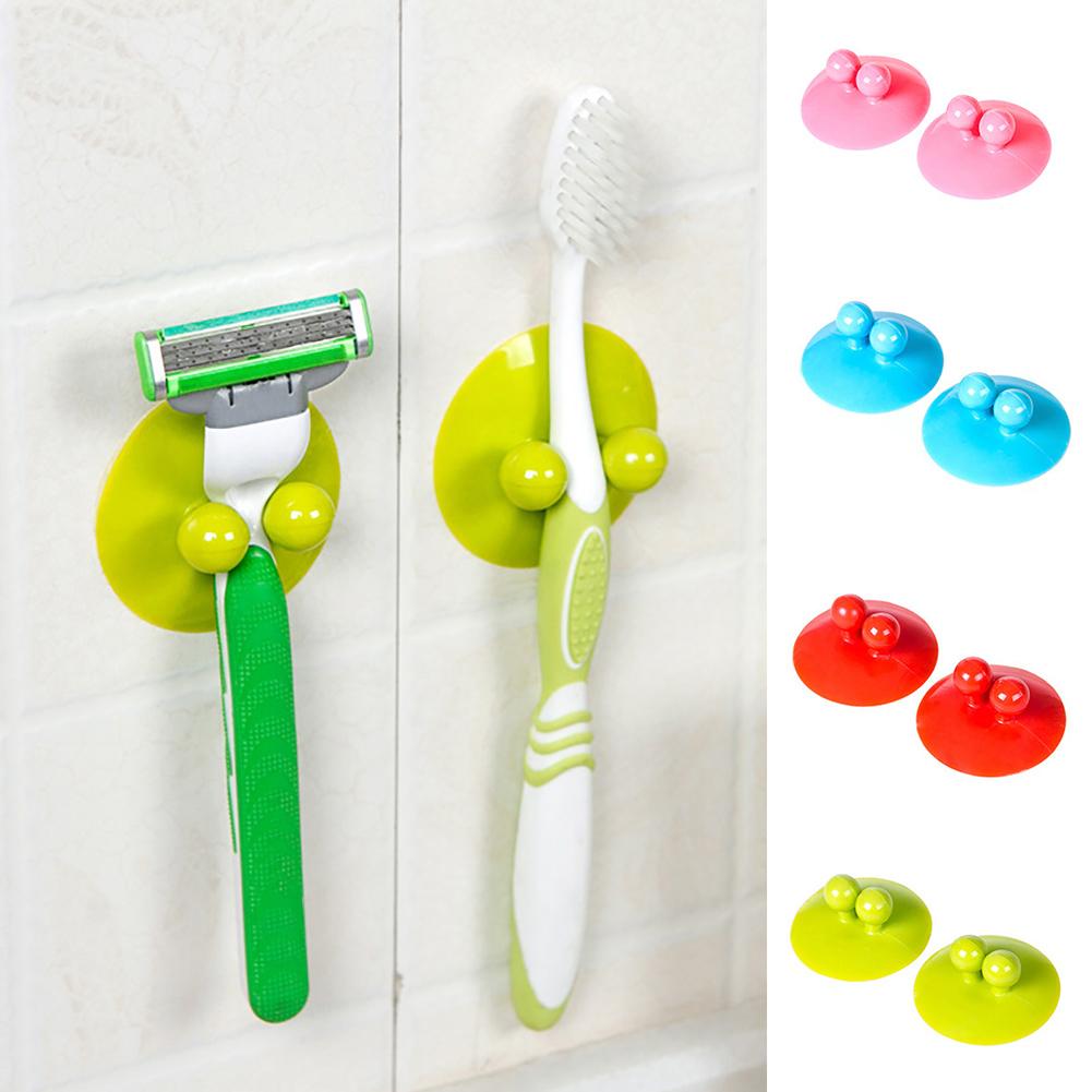 2Pcs Multifunction Vacuum Strong Sucker Kitchen Bathroom Wall Hook Hanger Holder cocina Easy to organize wire and cable