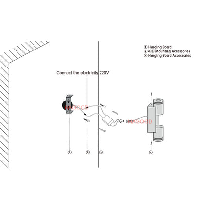 2W Wall Lamp 105*40*45mm AC85-265V LED Sconce Modern Creative Wall-Mounted LED Light with Aluminum Decoration for Studying Room