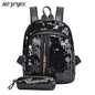 2pcs/1pc New Sequins Backpack New Teenage Girls Fashion Bling Rucksack Students School Bag with Pencil Case Clutch Mochilas